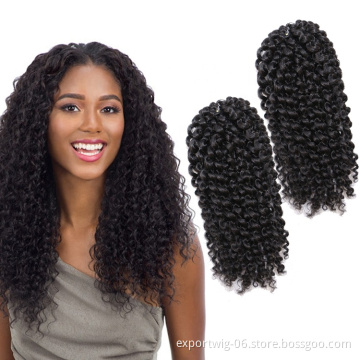 8" Mali Bob Afro Twist Kinky Curly Crochet Braids Ombre Braiding Synthetic Bulk Hair Extensions  Malibob Twist Braids Hair